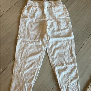 Old Navy drawstring white linen pant